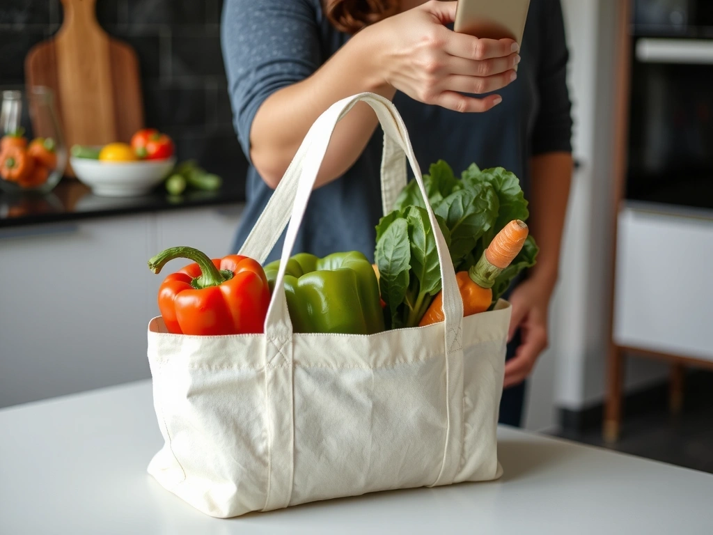 Einkaufskorb mit frischem Gemüse